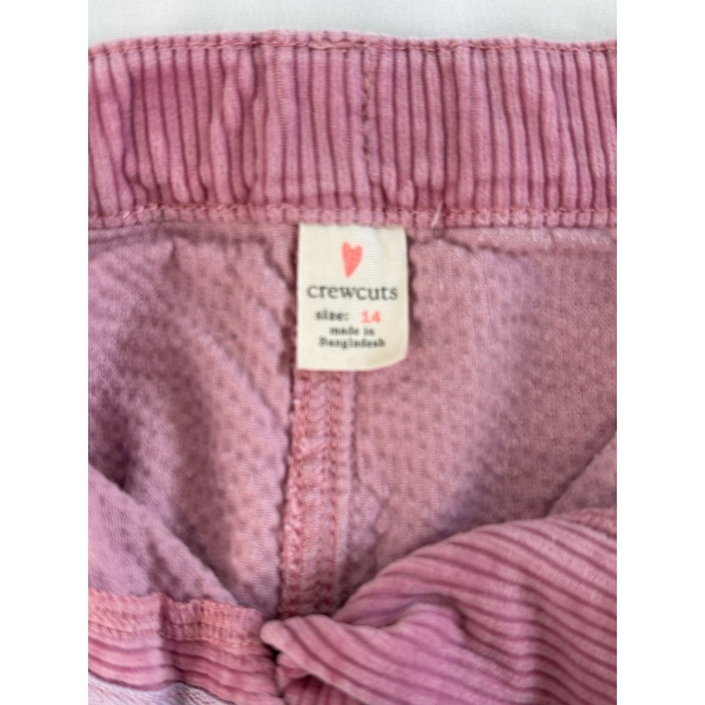 Crewcuts Girls Pink Corduroy Mini  Size 14 Heart Pockets Zip Belt Loops Y2K - Picture 3 of 7